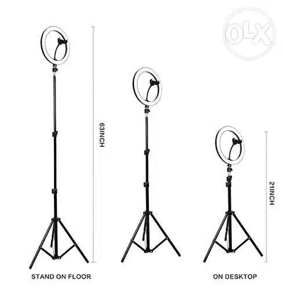 Black Aluminium Tiktok LED 10 Inch Ring Light Videography Flash Light