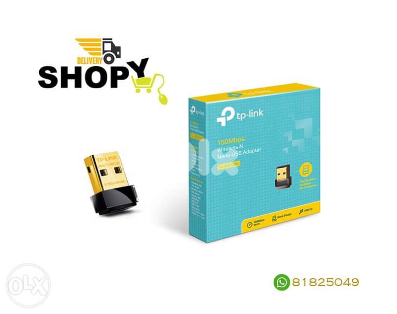TP-Link TL-WN725N 150Mbps Wireless N Nano USB Adapter (PC) 0