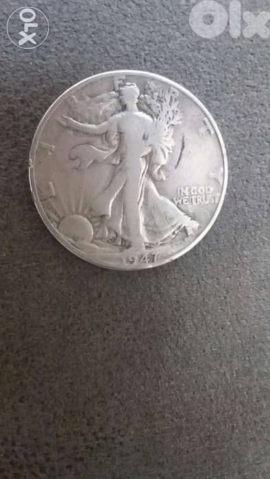 USA Half Dollar Silver Walking Liberty year 1947 12,5g Silver 30mm Di 0