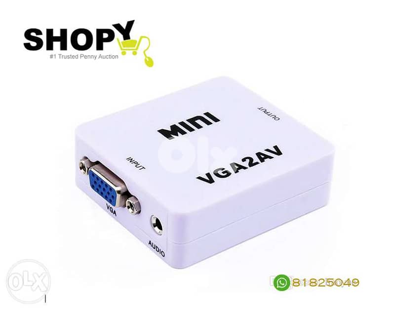 VGA to AV Converter Adapter VGA AV Connector AV CVBS RCA 0
