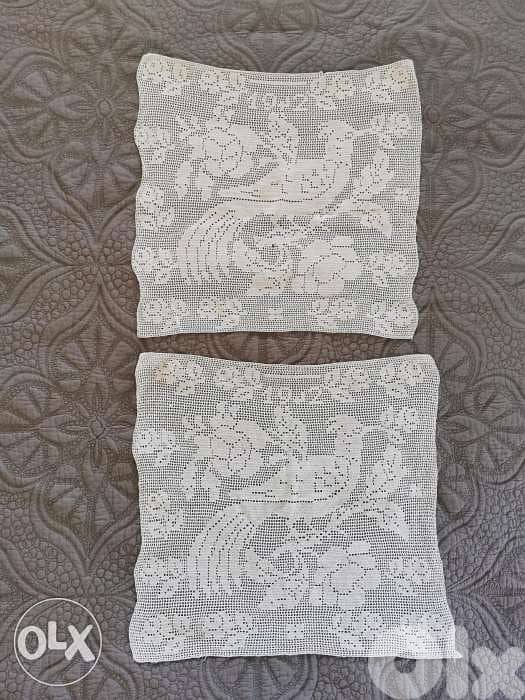 2 crochet table covers 0