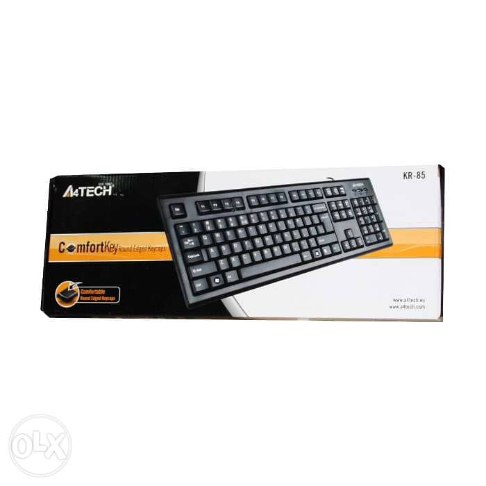 A4 Tech KR-85 Black USB Keyboard with English 2