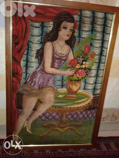 vintage canevas + wooden frame 80*50 excellent condition