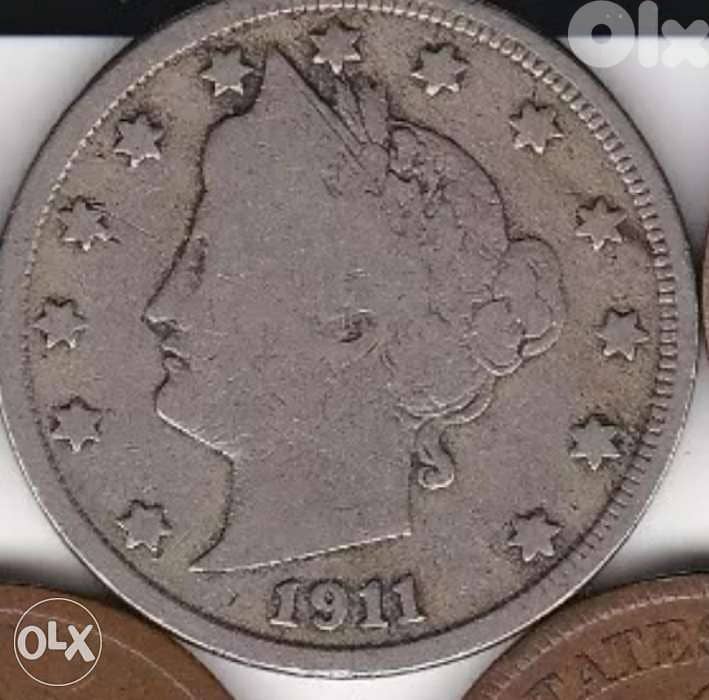 USA Coin Liberty Head V nickel 5 Cents year 1911 0