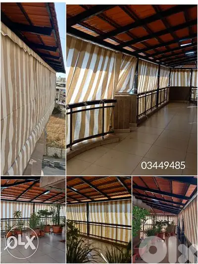 برادي خارجي خياطة وتركيب curtains Outside