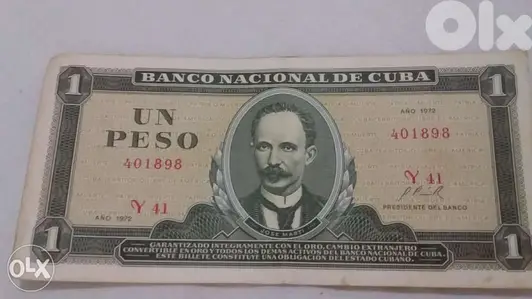 Bank Note Memorial of Cuba with Revolution Memorial of Castro