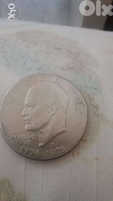 One USA Dollar 200 years memorial President Esienhwor year 1976 0