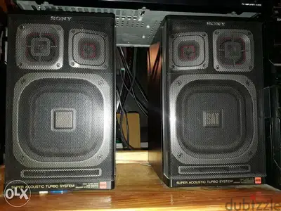 Pair of rare vintage Sony (APM -215) bass reflex super wide still new