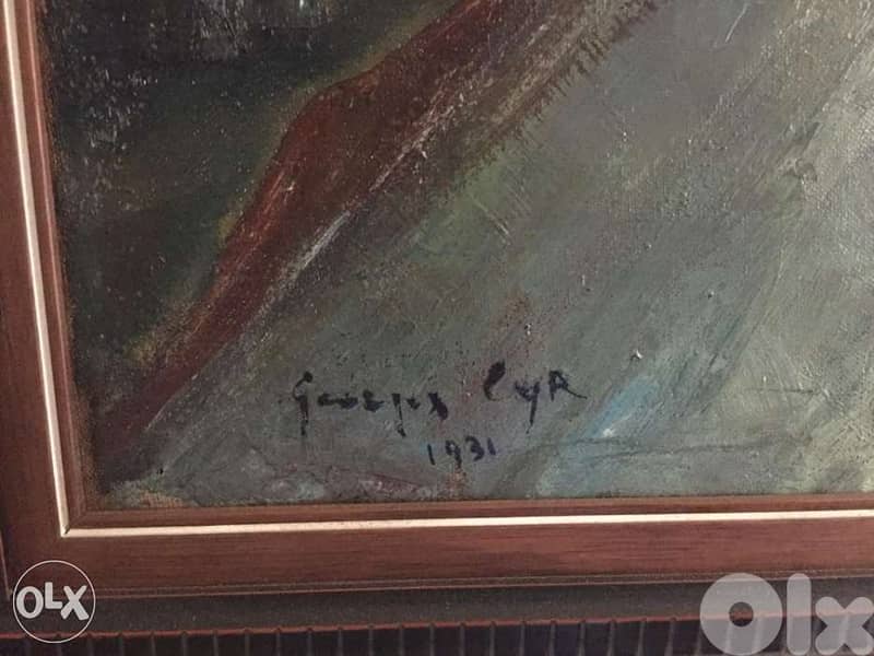 rare painting George’s Cyr oil on canvas 3