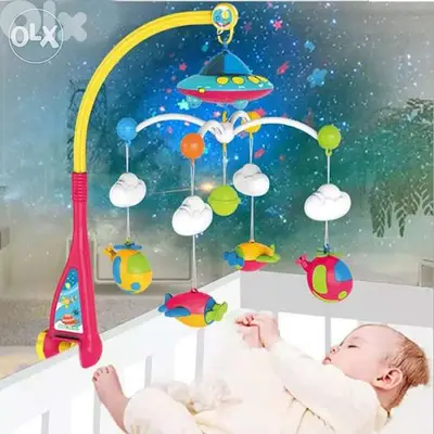 Baby Toys For Newborn Crib Bed Bell With Light & Music