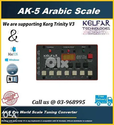 Korg with kelfar AK-5 pro arabic scale tuning converter
