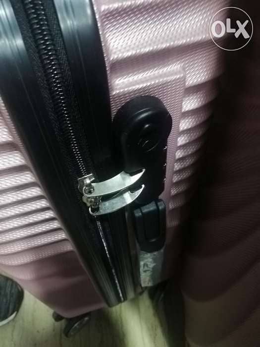 Travel Suitcase set for women clear pink 8I-539225 1