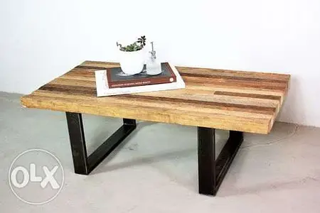 Unique metal and wood 150cm banch بنك خشب وحديد مميز