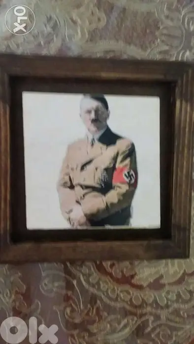 Adolf Hilter photo on Rock Square 15 cm length&15 cm width with Cadre