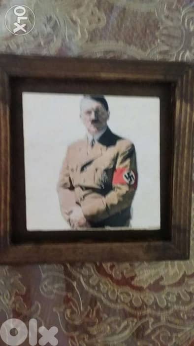 Adolf Hilter photo on Rock Square 15 cm length&15 cm width with Cadre 0