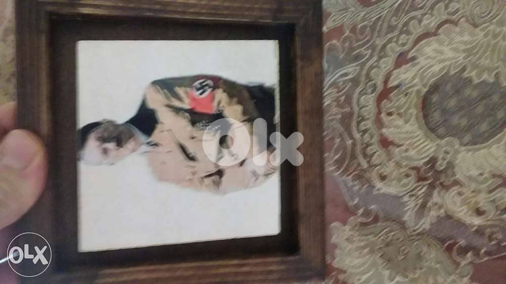 Adolf Hilter photo on Rock Square 15 cm length&15 cm width with Cadre 1