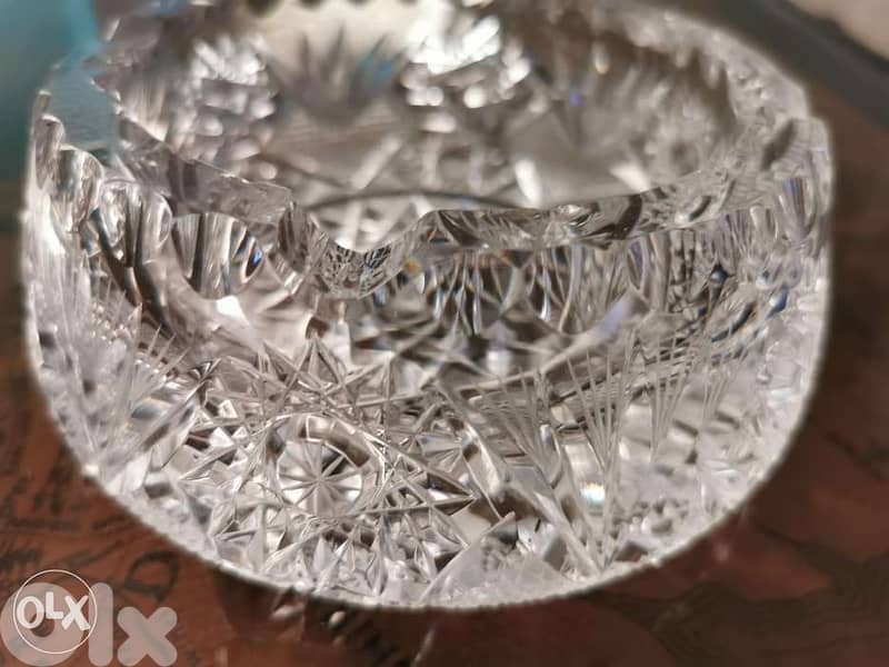 Vintage crystal Ashtray 0