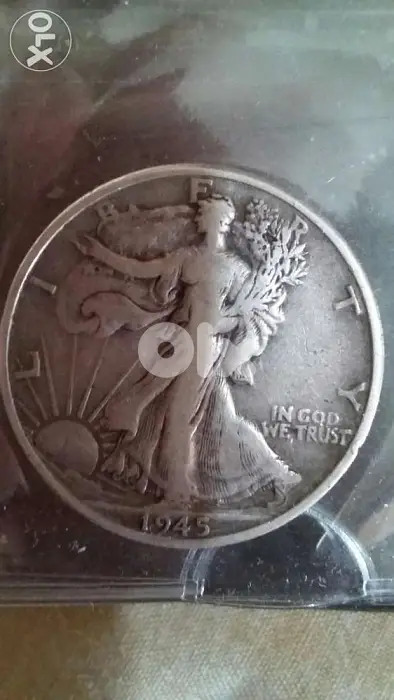 USA Half Dollar Silver Walking year 1945 weight 12.5 grams