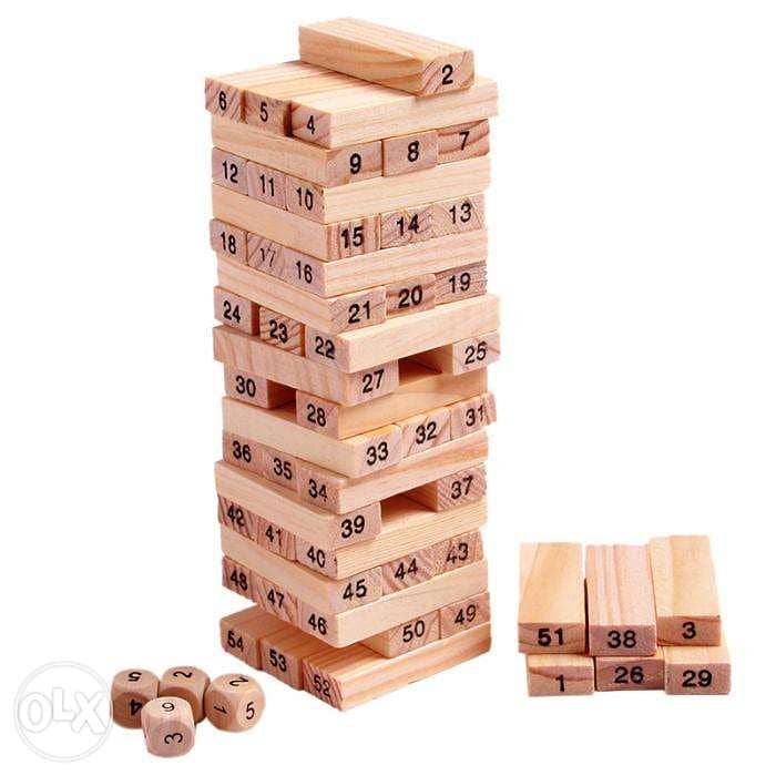 Brand New 54 PCS Wooden Tumbling Tower 0