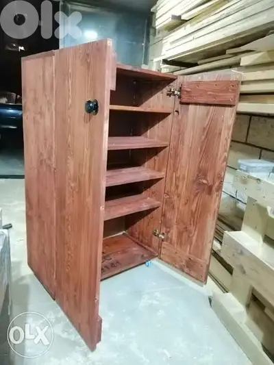 Medum wood closet for clothes rustic style خزانة حجم وسط خشب