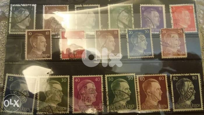 German Hitler Nazi Stamp Collection of17 stamps 0