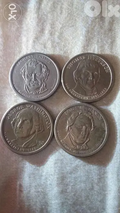 set of 4 Coins 1 USA Commemorative President Bronze Coin