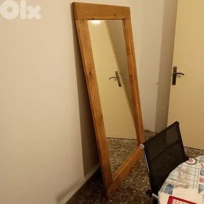rustic massive wood mirror 100x180مراية خشب طبيعي rustic massive wood mirror 100x180مراية خشب طبيعي