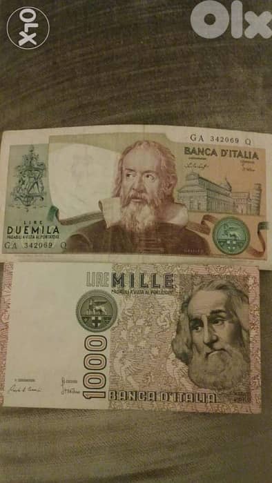 Set of Two Italin Lire in the 80's 0