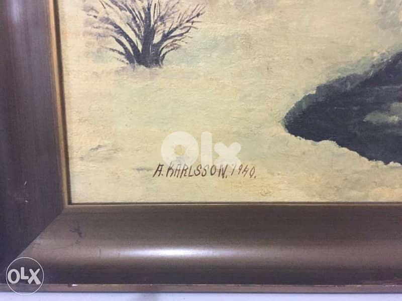 early century English oil on panel paintings signed and dated 4