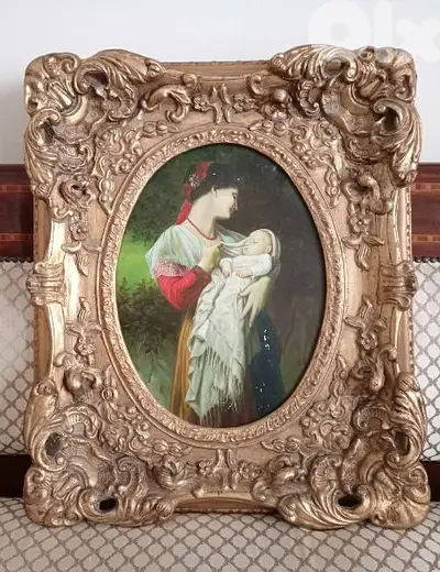 Old English painting on wood