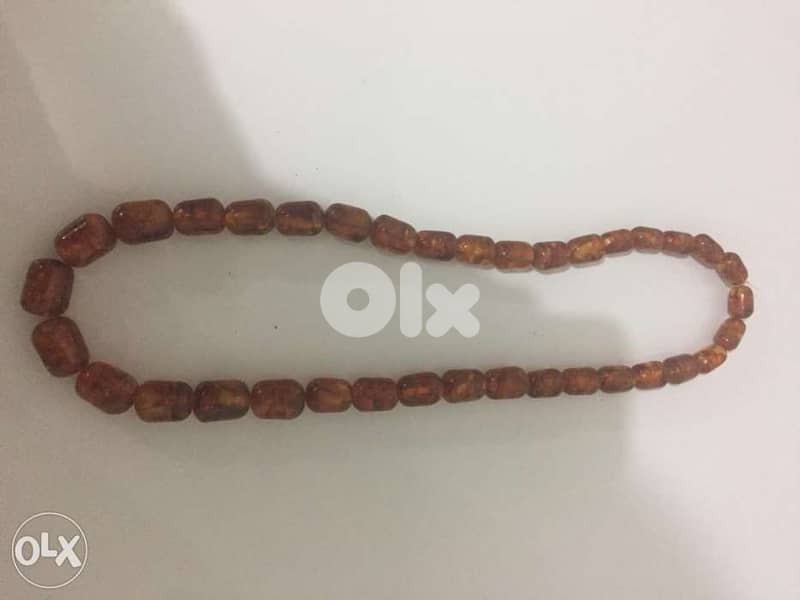 real antique yolk egg natural Amber necklace 0