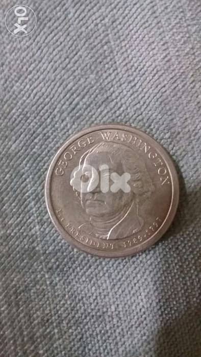 USA One Dollar Coin George Washngton Memorial 1st president 1789_1797 0