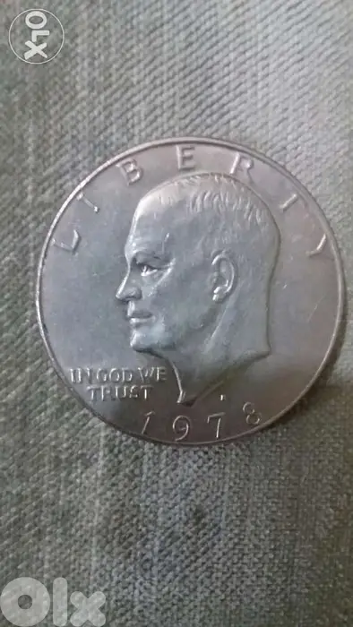 USA One Dollar Coin Memorial for president Dwight Eisenhower year 1978