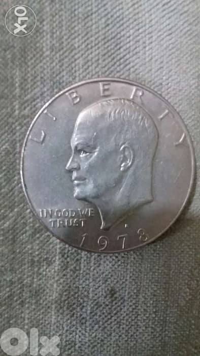 USA One Dollar Coin Memorial for president Dwight Eisenhower year 1978 0