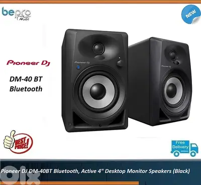 Pioneer DJ DM-40BT Bluetooth, Active 4" Desktop Monitor Speakers