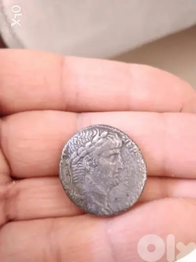 Ancient Roman Silver Coin for Emperor Nero year 54 AD . He burned Rome