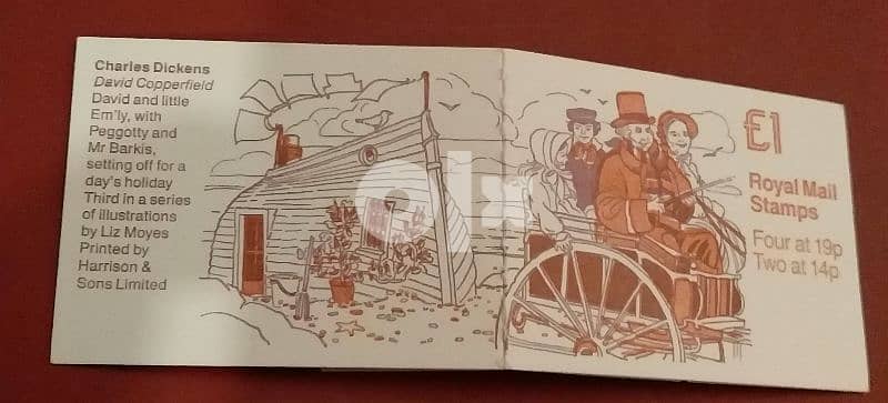 England Royal Mail stamps booklet Charles Dickens 2