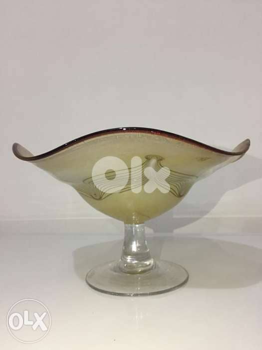 antique mid century murano presentation plate 0