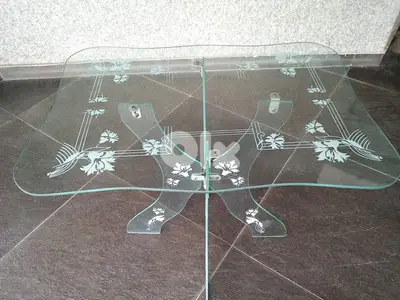 طاولة زجاج حفر يدوي سعر مخفض ونهائي 30$