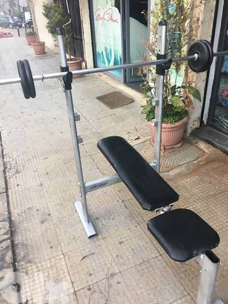 bench life gear adjustable foldable with axe & weights 2
