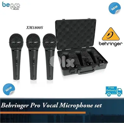 Behringer XM1800S Dynamic Vocal & Instrument Microphone (3-pack)