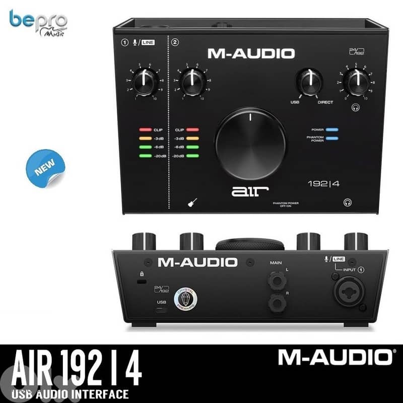 M-Audio AIR 192|4 USB Audio Interface,24-bit/192kHz Resolution,maudio 0