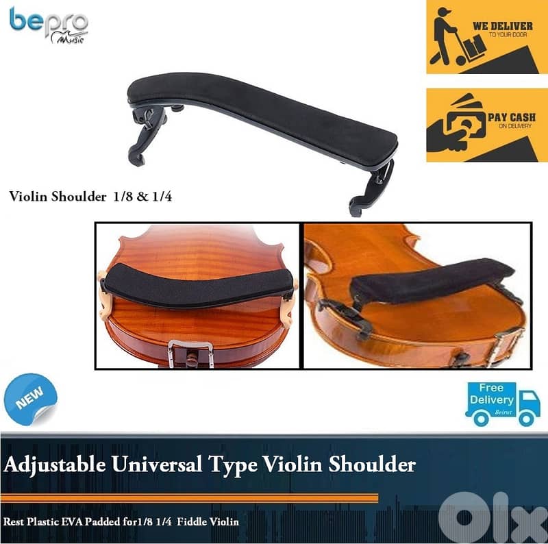 Universal Type Violin Shoulder for 1/2 & 3/4 & 4/4 Fiddle Violin size. 0