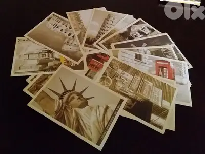 مجموعة بوستكارد المدن السياحية العالمية Famous cities 32 postcards