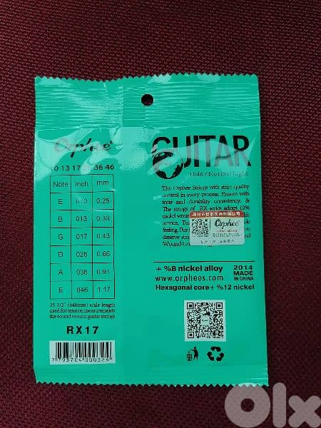 New Electric Guitar Strings - Orphee - RX17 - Size 10 1