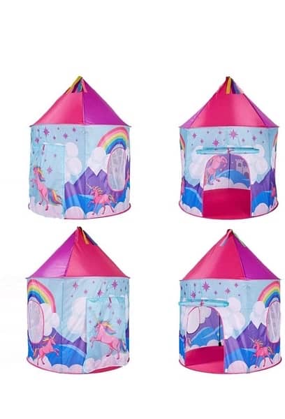 Foldable Pop Up Unicorn Tent For Kids Girls With Carry Bag 2