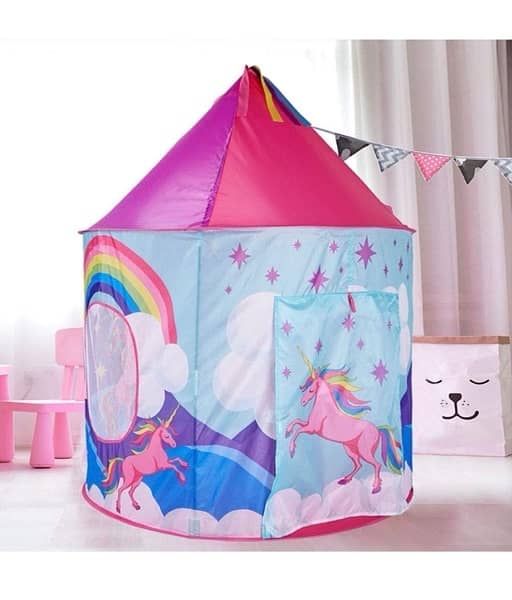 Foldable Pop Up Unicorn Tent For Kids Girls With Carry Bag 0