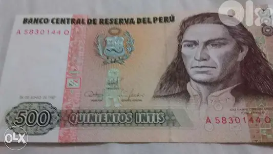 Peru Banknote Memorial of the Original Indian American of Latin Americ