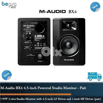 M-Audio BX4 4.5-inch Powered Studio Monitor , New design 2021 maudio M-Audio BX4 4.5-inch Powered Studio Monitor , New design 2021 maudio