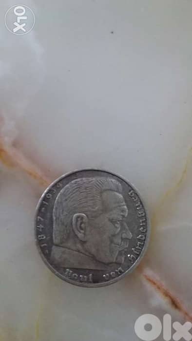 Hiter German Nazi Third Riech Silver Coin year 1939 WW2 World War Two 1